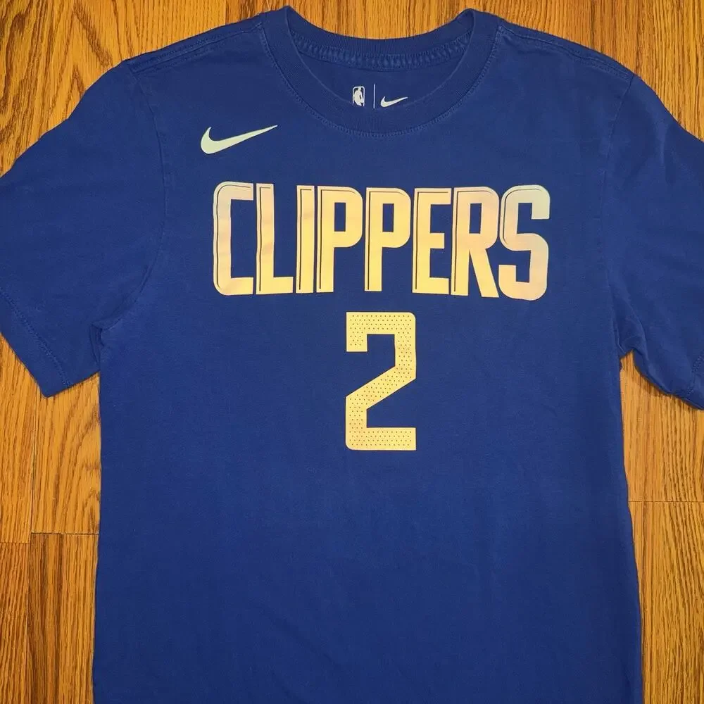 Nike Kawhi Leonard Icon‎ SS Tee Shirt LA Clippers Blue XS
